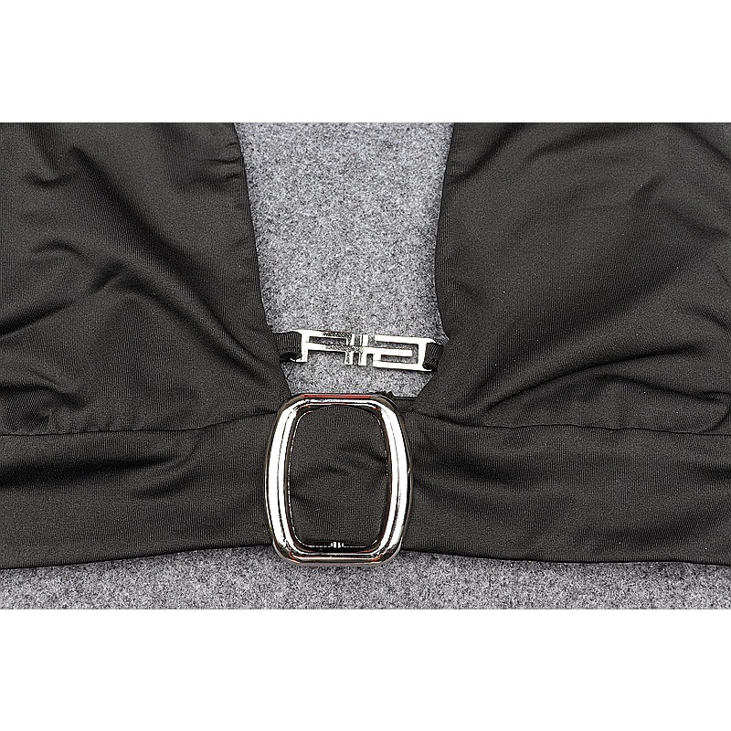 Ins Áo Tank Top Hở Lưng Có Khóa Cài Phong Cách Đường Phố Cho Nữ