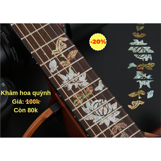 Khảm decal cần đàn, khảm trai