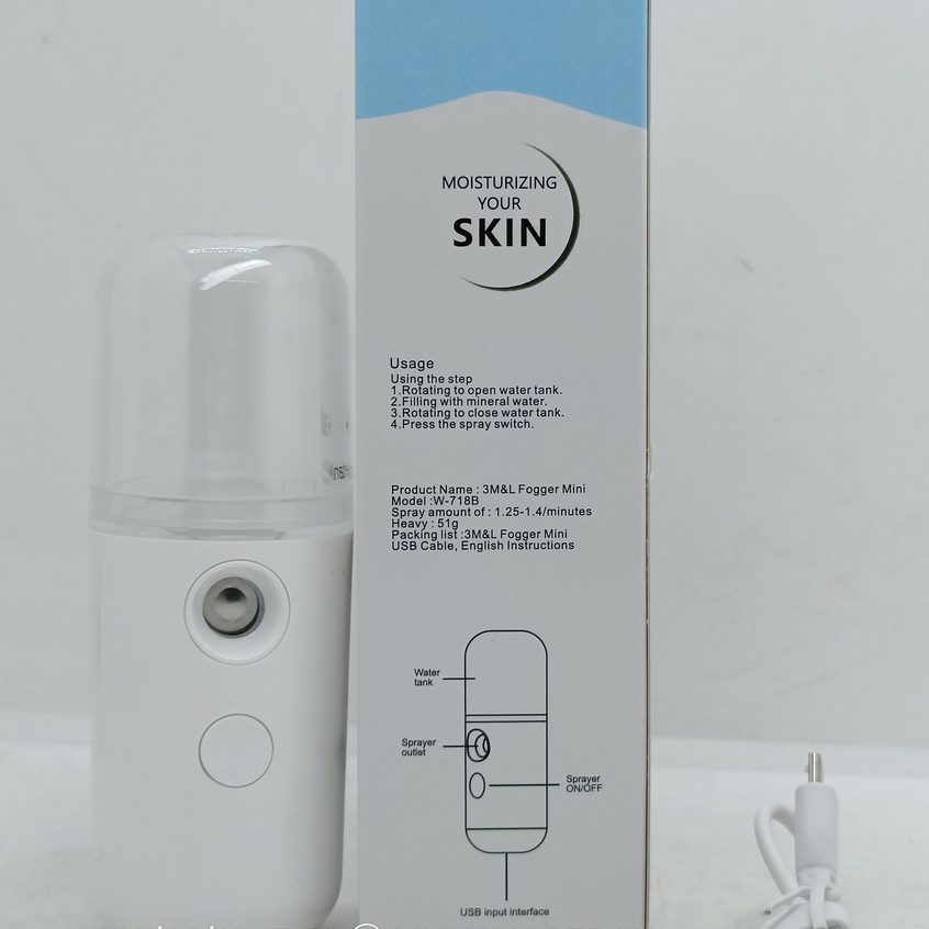 Máy xông mặt xịt khoáng Nano Mist Sprayer cầm tay mini KÈM SẠC