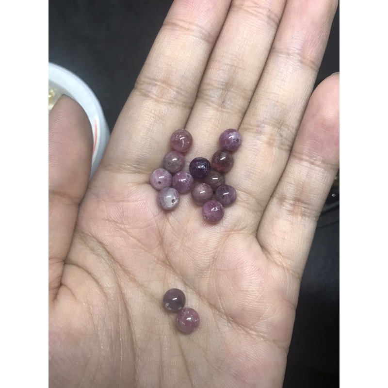 Hạt đá Tour.maline nhiều màu làm HandMade , DIY 5-6mm