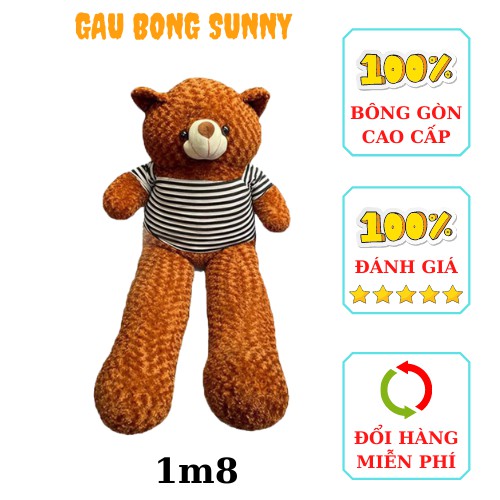 Gấu Bông Teddy 1m8 ⚡️TẶNG 1 GẤU BÔNG BẠCH TUỘC CẢM XÚC⚡️ Cao Cấp Êm Mịn Đầy Đủ Kích Thước