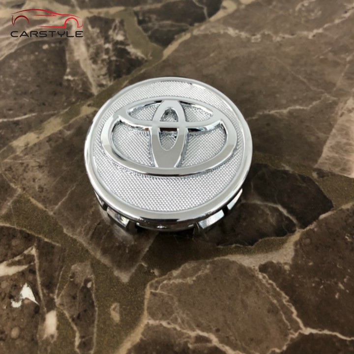 Biểu tượng Logo Toyota chụp mâm, vành, bánh xe ô tô kích thước 57mm/ Mã sản phẩm TOYOTA57-B Vios Altis Yaris Camry, Toyota Cross 2020 Innova, Fortuner, Vios, Yaris, corolla Altis, Camry