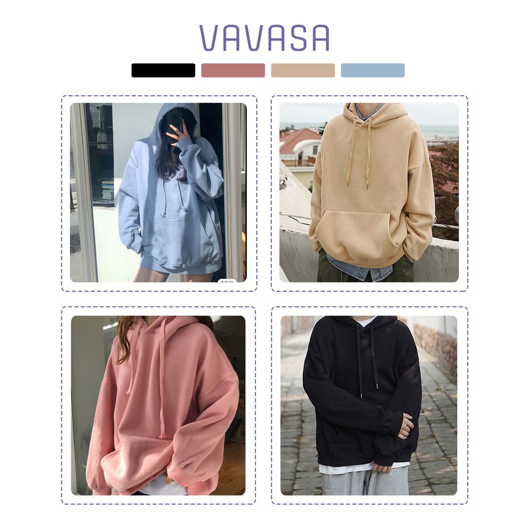 Áo hoodie nữ form rộng có dây kéo cute hàn quốc unisex dài tay VAVASA AH06 | BigBuy360 - bigbuy360.vn
