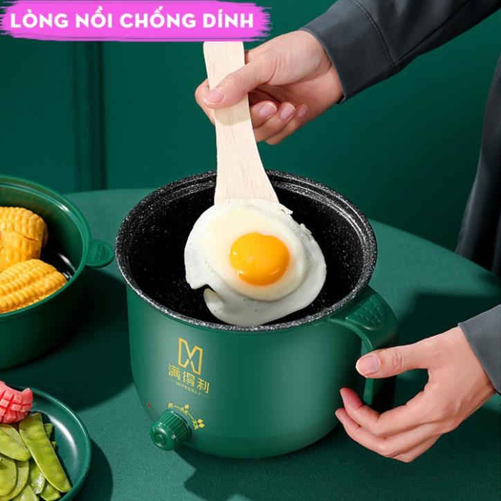 Nồi lẩu mini -Ca nấu mì cầm Tay, Nấu Cơm Đa Năng Có Tay Cầm 1,8L  2 Nấc Nhiệt Mẫu Mới nhất