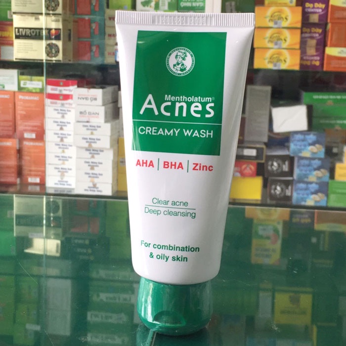 Sữa Rửa Mặt Acnes Creamy Wash- Hỗ trợ làm sạch da, loại bỏ bã nhờn, bụi bẩn, giúp kháng khuẩn và ngăn ngừa mụn