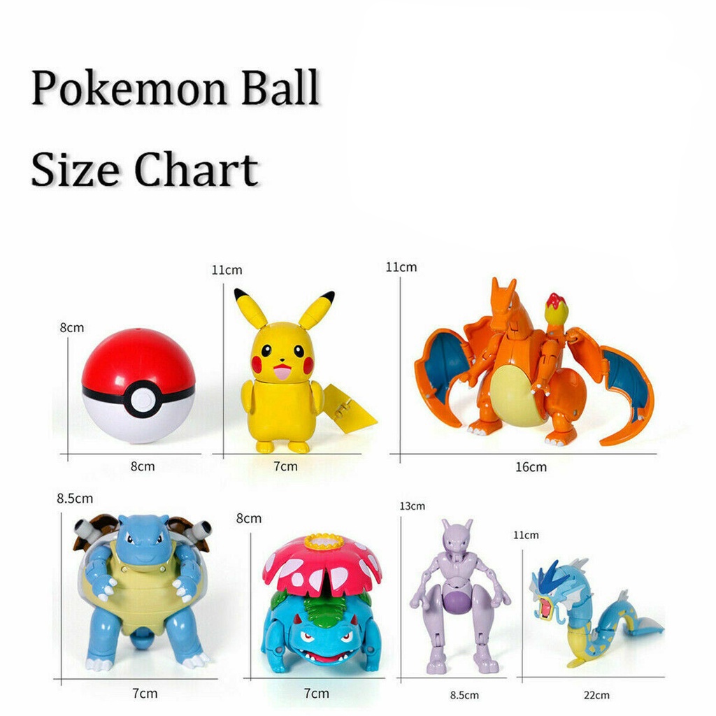 Chính Hãng Pokemon Đồ Chơi Biến Hình Pikachu Charizard Gyarados Di Động Búp Bê Nhiều Màu Sắc Pokémon Quốc Bóng Đồ Chơi Trẻ Em Quà Tặng Sinh Nhật