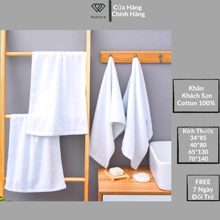 Mua Khăn tắm cho khách sạn khăn cotton trắng cao cấp size: 65*130cm / 70*140cm khăn cotton 100% thấm hút tốt