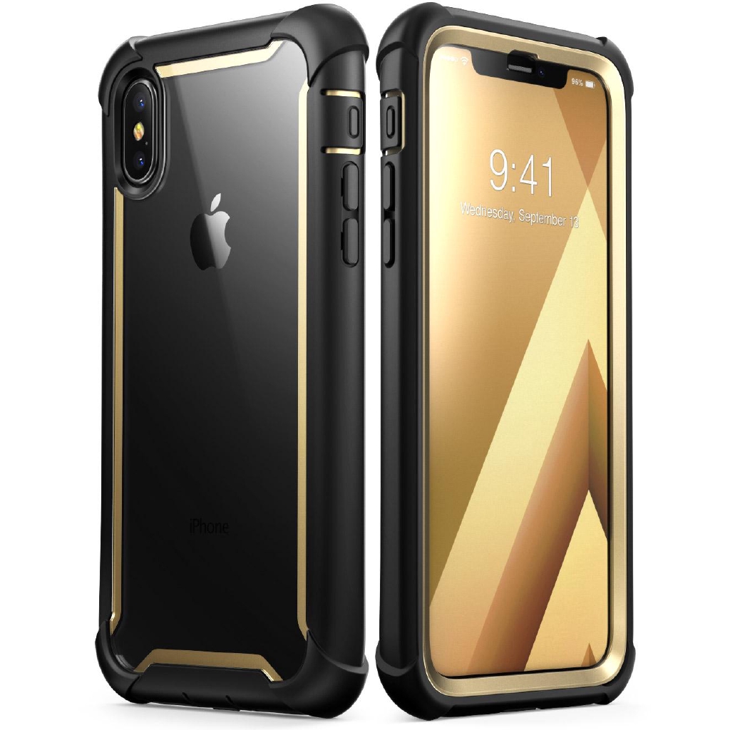 Ốp điện thoại SUPCASE TPU chống sốc có tấm bảo vệ màn hình toàn diện thích hợp cho iPhone X/ XS
