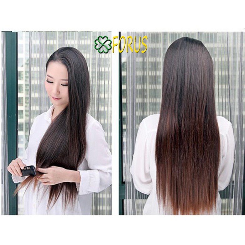 Tóc kẹp dải thẳng HL120T 💖FREESHIP💖 tóc giả kẹp dải nửa đầu, kẹp dải tóc giả, Sỉ 45k
