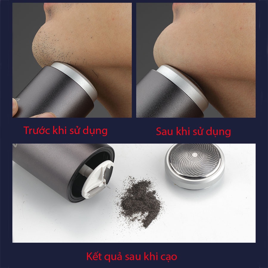 Máy cáo râu mini Chigo đa năng, máy tỉa râu siêu bền cho nam chất liệu thép không gỉ gọn nhẹ dễ di chuyển