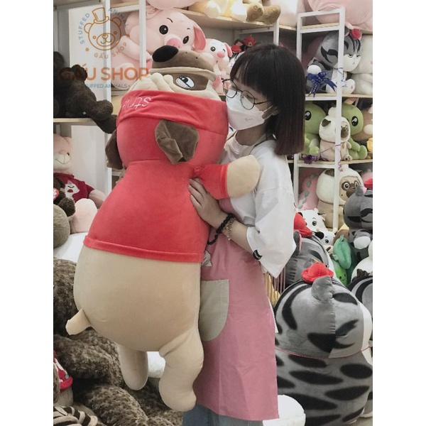 Gấu bông ❤️ Chó mặt xệ mặc áo Hoodie ❤️ hàng nhập cao cấp bông mịn sắc nét từng đường chỉ !! FREESHIP FREE GÓI QUÀ