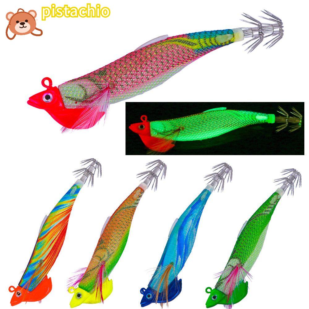 Móc Mực PISTA 3.5#Mồi Câu Cá Tôm Giả Phát Sáng Trong Đêm Năm 2021