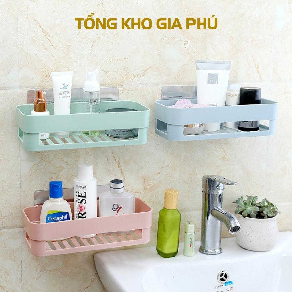 Kệ nhựa dán tường nhà tắm , kệ dán tường hình chữ nhật SIÊU DÍNH