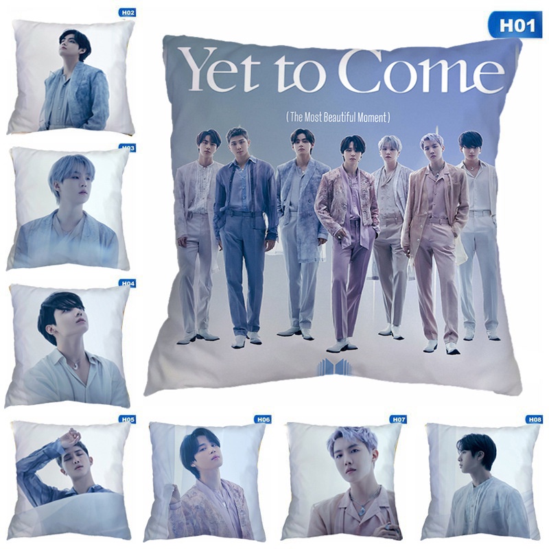 Vỏ Gối In Hình BTS JUNGKOOK JIMIN V SUGA RAPMONSTER JIN J-HOPE Kích Thước 45x45cm