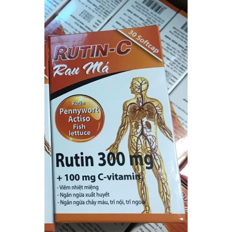RUTIN - C rau má hỗ trợ điều trị viêm loét miệng, xuất huyết, chảy máu, trĩ ngoại trĩ nội 30 vieen