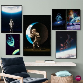 Tranh treo tường chủ đề Canvas, chủ đề vũ trụ độc quyền STICKERDAILY, decor phòng khách, gaming PHG_13