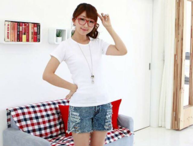 Áo thun trơn trắng. AT18MK30 | BigBuy360 - bigbuy360.vn