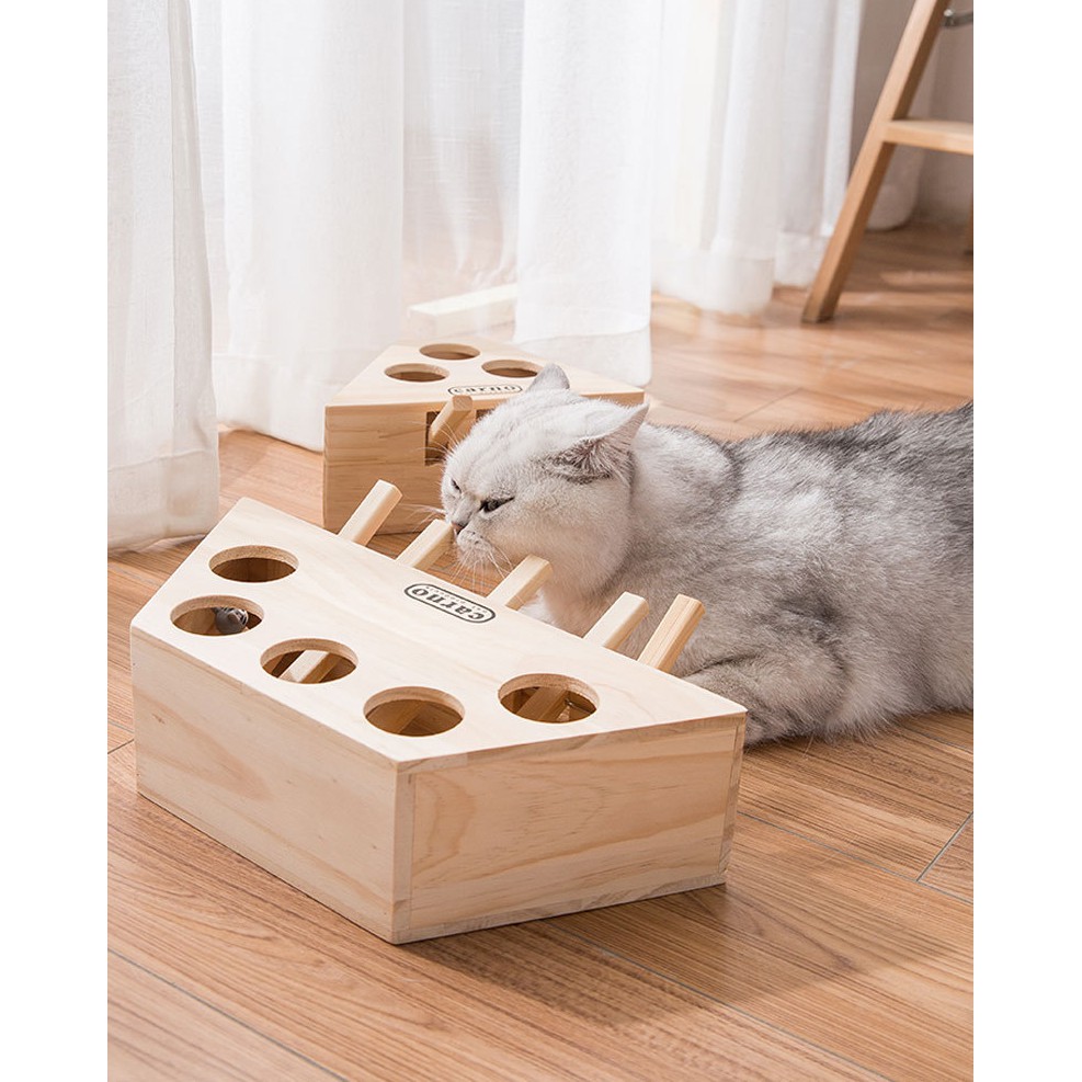 (Order) Đồ chơi gỗ - Mèo chơi hamster