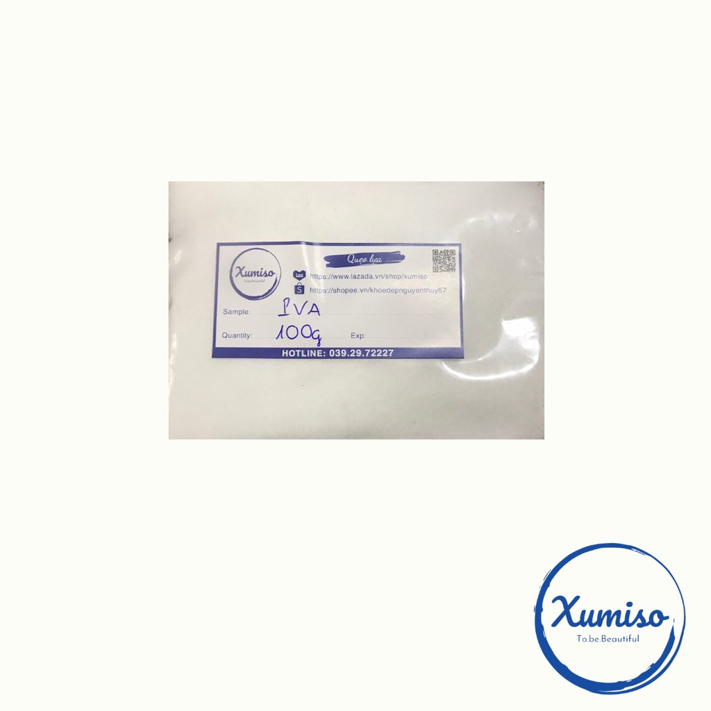 PVA - Polyvinyl Alcohol - Chất tạo màng lột - Nguyên liệu mỹ phẩm - Xumiso 100G