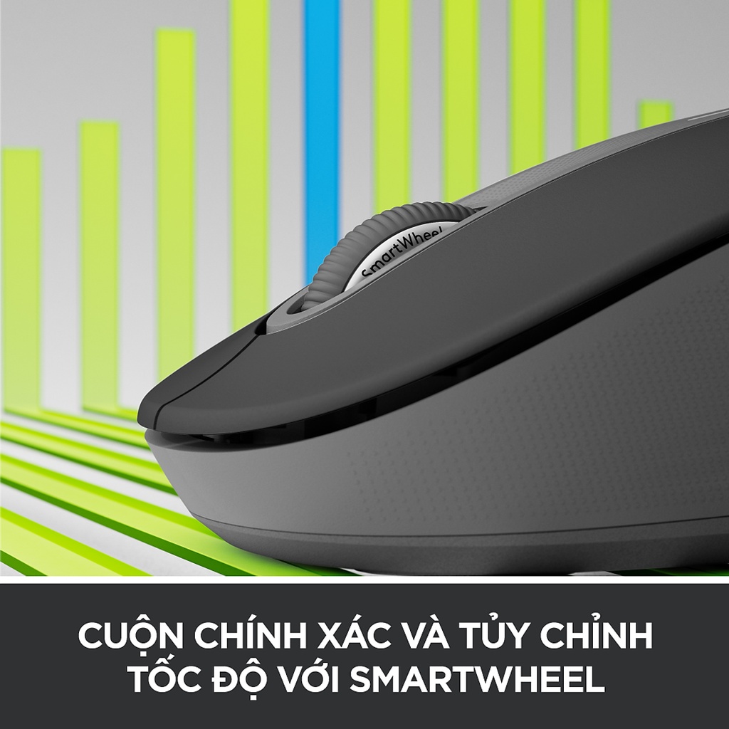 Chuột không dây bluetooth Logitech Signature M650 cuộn SmartWheel, giảm ồn, các nút có thể tùy chỉnh - Hàng chính hãng