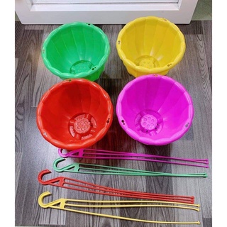 Chậu treo bí lớn đủ màu (kèm quai treo)