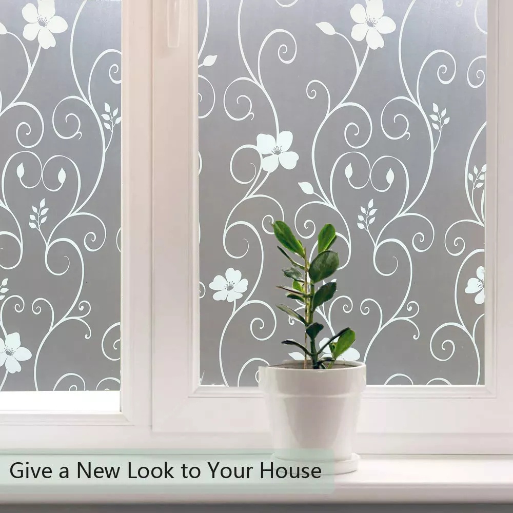 Miếng Dán Cửa Kính Bằng PVC Chống Nhìn Trộm Kích Thước 45x100cm Tiện Dụng
