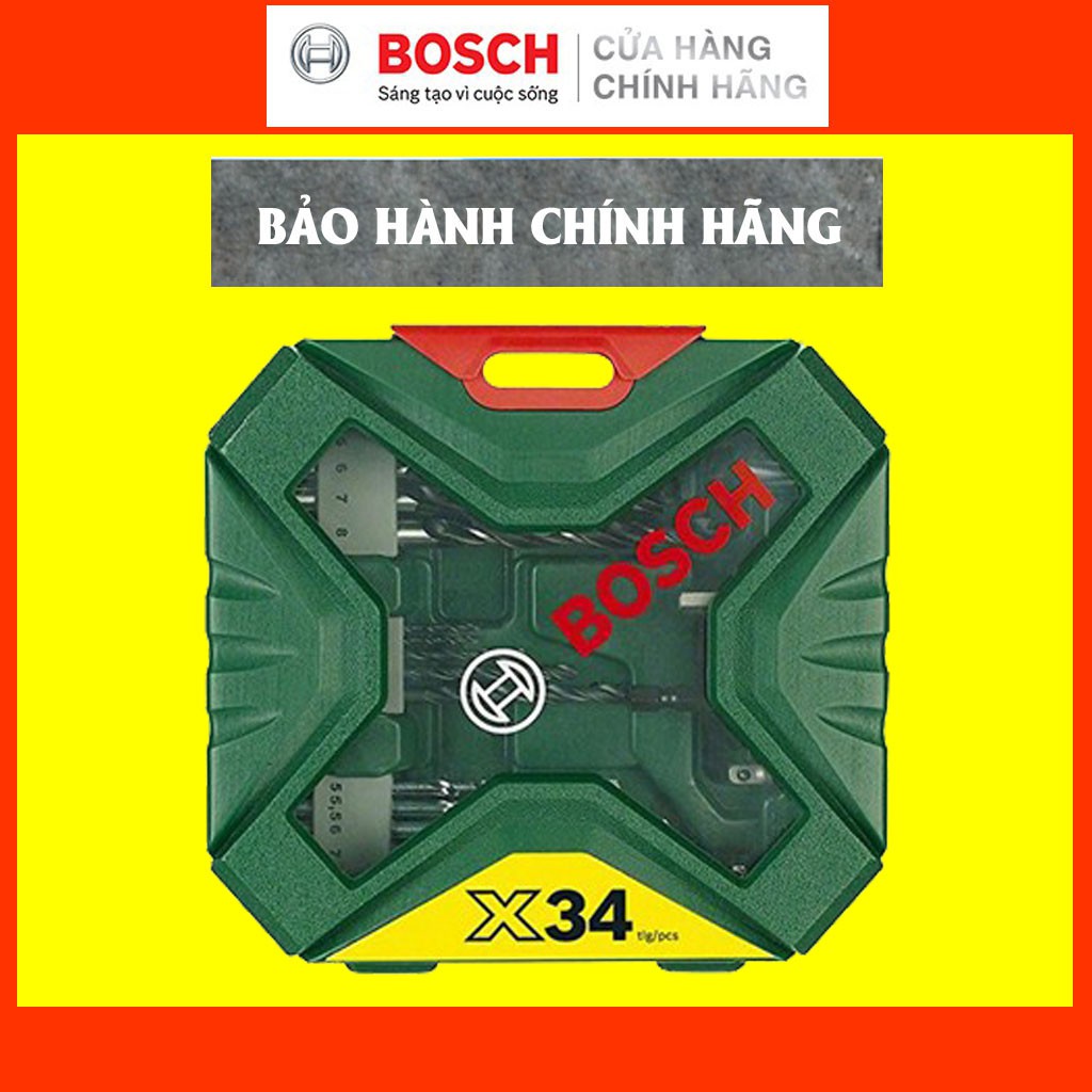 [CHÍNH HÃNG] Bộ Mũi Khoan Và Tua Vít Đa Năng Bosch X-Line 34 Món, Giá Đại Lý Cấp 1