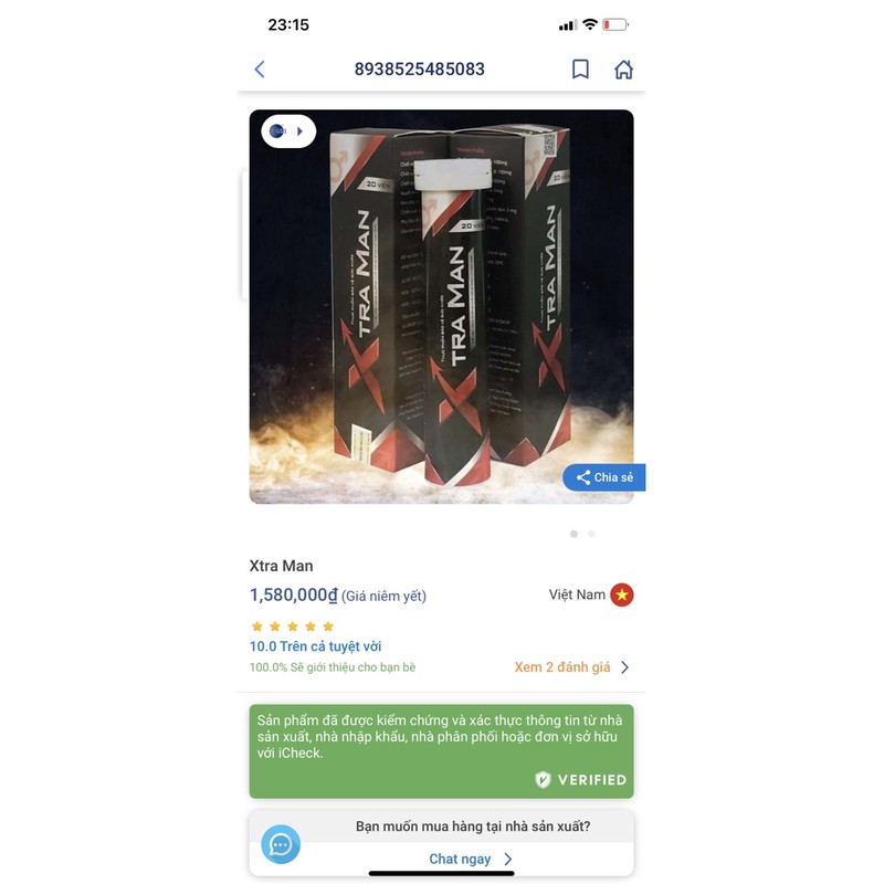 viên sủi XTRAMAN | Thế Giới Skin Care