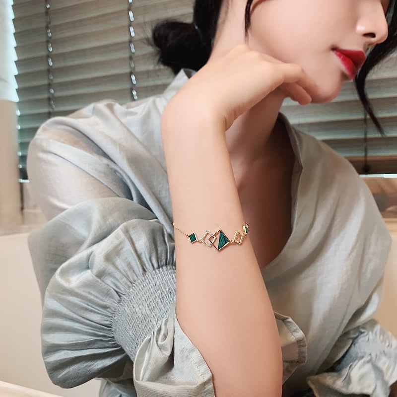 Vòng Đeo Tay Đính Đá Thủ Công Phong Cách Mori Sang Trọng Dành Cho Nữ