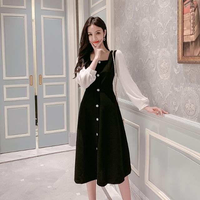Đầm Chiết Eo Phong Cách Retro Hàn Quốc Cho Nữ | BigBuy360 - bigbuy360.vn