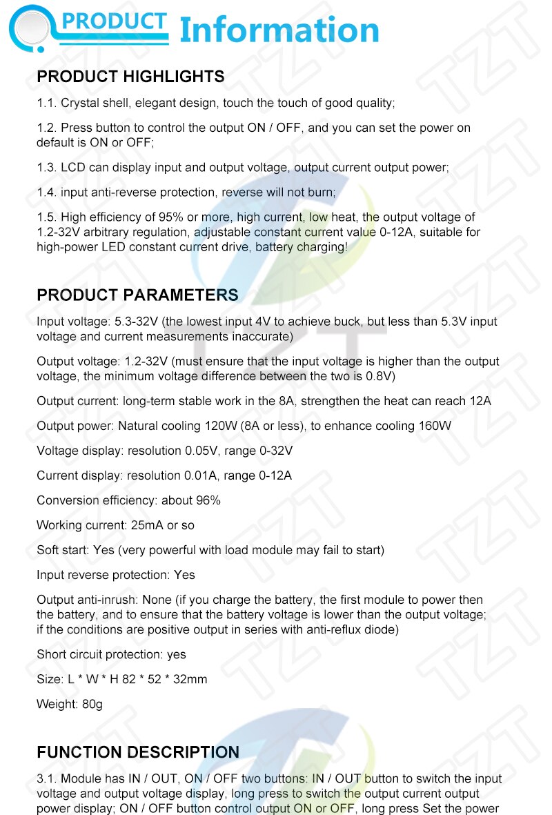 Bảng Mạch Hạ Áp Dc 0-32v 12a