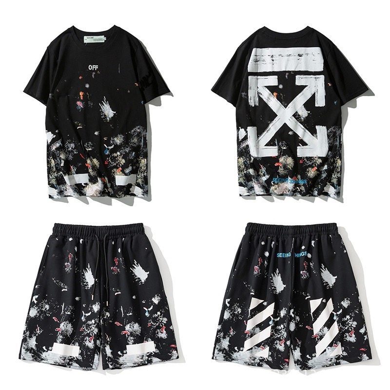 Áo thun Off White Galaxy, Áo tee Off White, Chất liệu Cotton, màu đen, full tem, tag, túi zip DuSo.Luxury