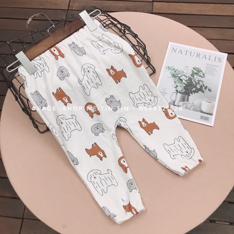[Hàng lỗi] quần cotton len mỏng cho bé (7-9kg)