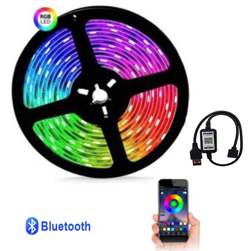 Bộ Điều Khiển Dây Đèn LED 5-12v 16 Million Màu Bluetooth Hồng Ngoại 5M