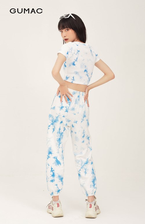 [Mã WABRGM11 giảm 10% đơn 250K] Áo croptop nữ tay ngắn loang màu GUMAC phong cách unisex cá tính ATB301 | BigBuy360 - bigbuy360.vn