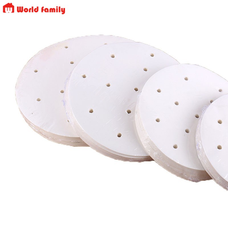 [Voucher &amp; Dịch vụ] Giấy Nến Tròn Đục Lỗ  loại 100 tờ và 400 tờ Cho Nồi Chiên Không Dầu Giấy Nến Nướng Hấp Bánh nhiều si