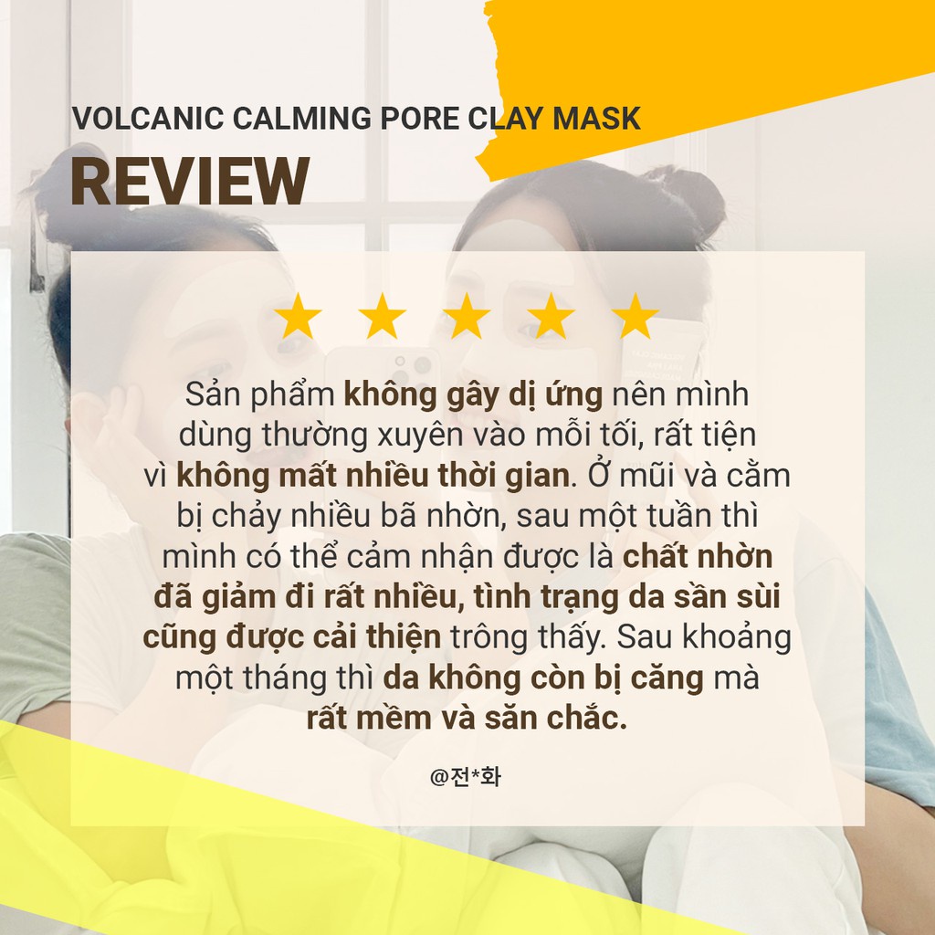 Bộ sản phẩm mặt nạ đất sét làm dịu lỗ chân lông Innisfree Volcanic Calming Pore Clay Mask Set