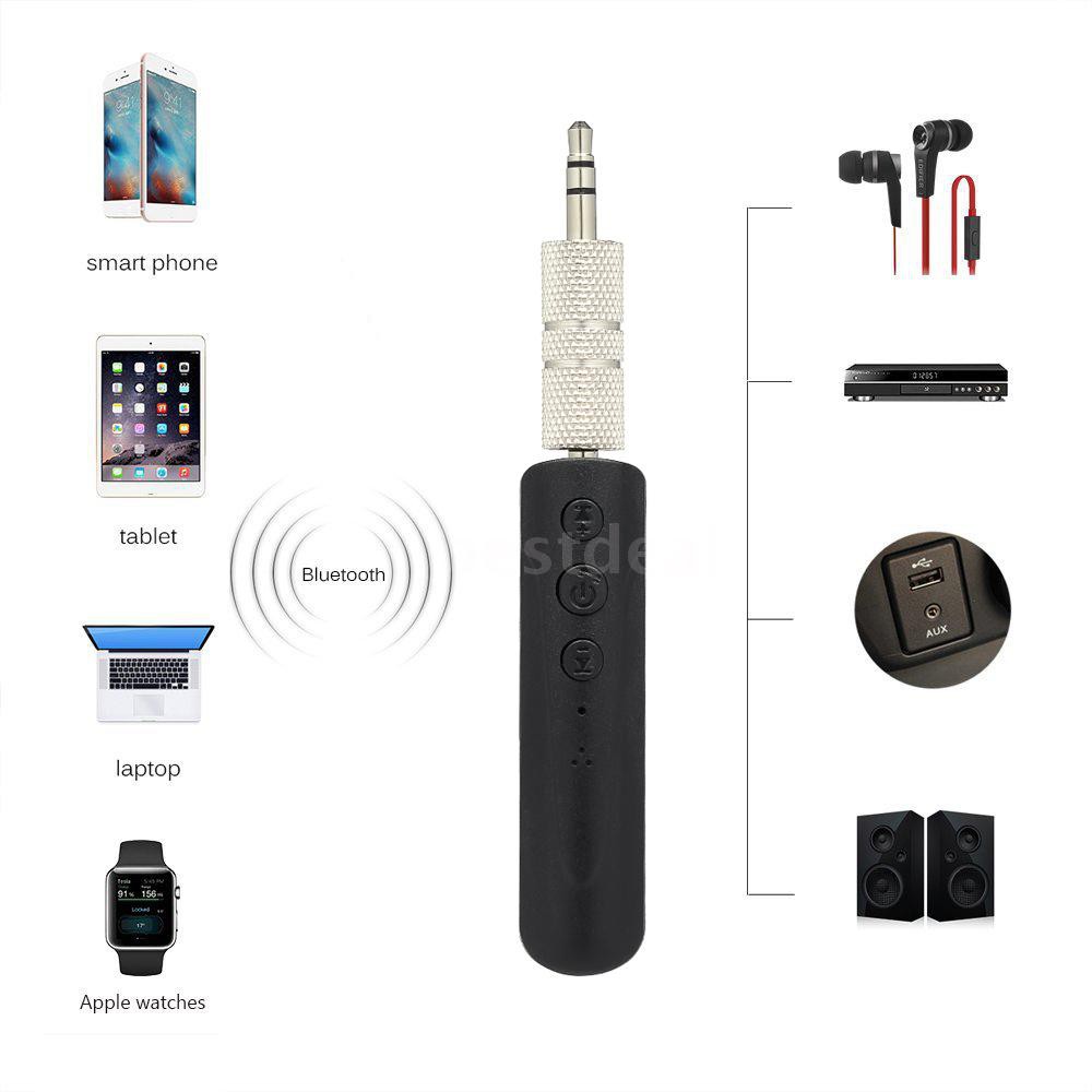 Set đầu thu tín hiệu Bluetooth 4.1 không dây RPF-08 + giắc chuyển đổi âm thanh kèm mic AUX cho tai nghe