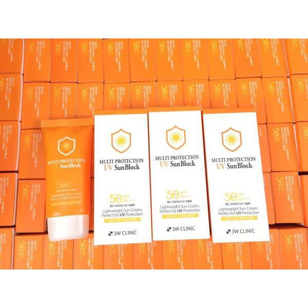 Kem chống nắng 3W Clinic Multi Protection UV Sunblock Cream - Nhập Khẩu Hàn Quốc - [Có tem chính hãng]