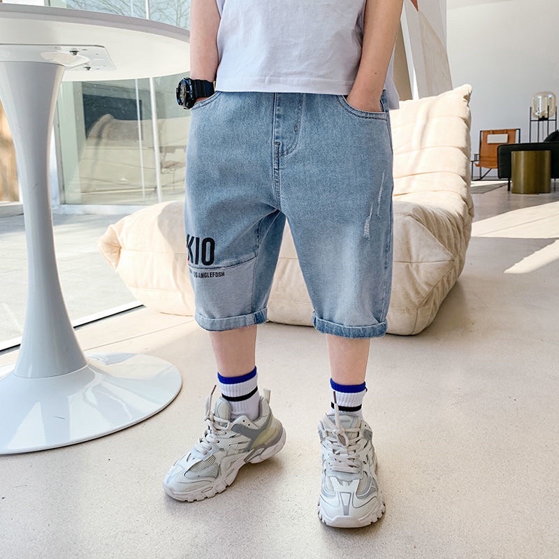 Quần bò quần ngố short mềm co giãn size 4-14 tuổi 2022