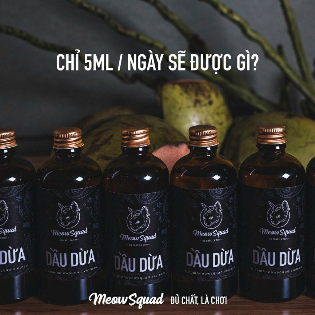 Dầu Dừa MeowSquad - Dưỡng Lông Chó Mèo