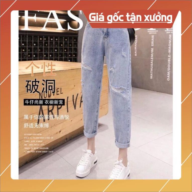 Quần jean bò baggy nữ jeans lưng cao chất xịn hàng Quảng Châu phong cách Hàn Quốc style hot năm 2021-HAPONO-J035 | BigBuy360 - bigbuy360.vn