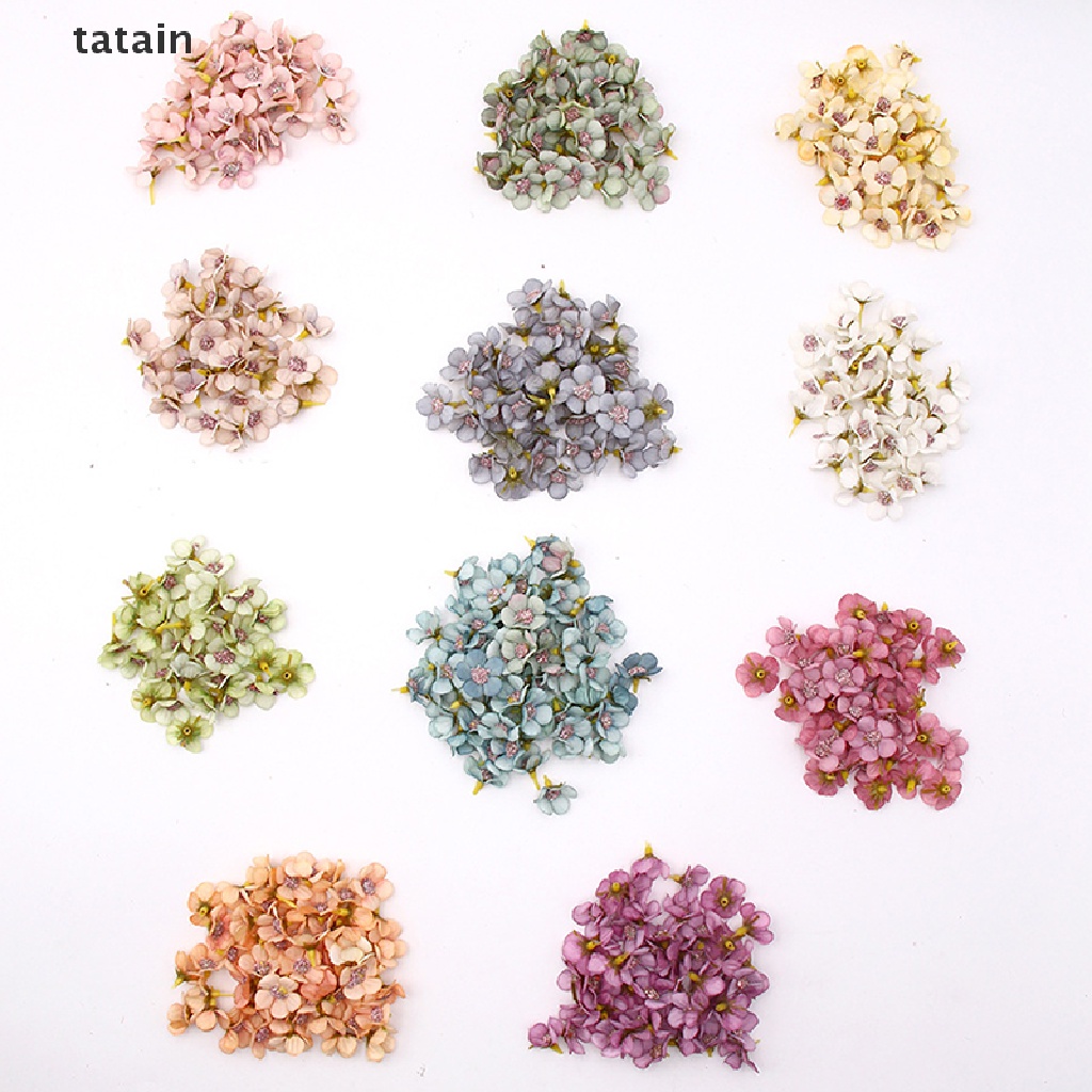 [TAT] 100pcs 2cm Multicolor Daisy Flower Head Mini Silk Artificial Flower For Weddin CVX