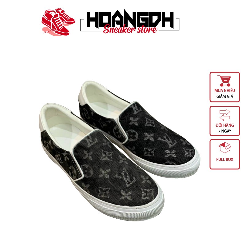 Giày Lười Thời Trang Nam LV Màu Đen HOANGDH Cao Cấp