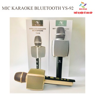 Micro ys 92 không dây karaoke bluetooth - hàng cao cấp - âm thanh sống động - livestream - thu âm