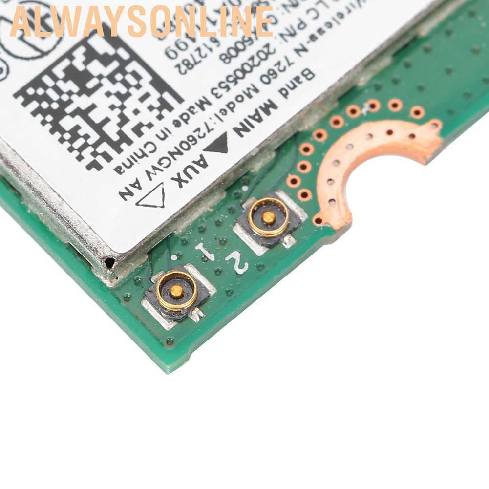 Card Mạng Không Dây 7260ngw An 2.4g / 5g 300mbps Wifi + Bluetooth 4.0 Ngff M.2 Dành Cho Lenovo Thinkpad X240 / X230S / T440S / T431