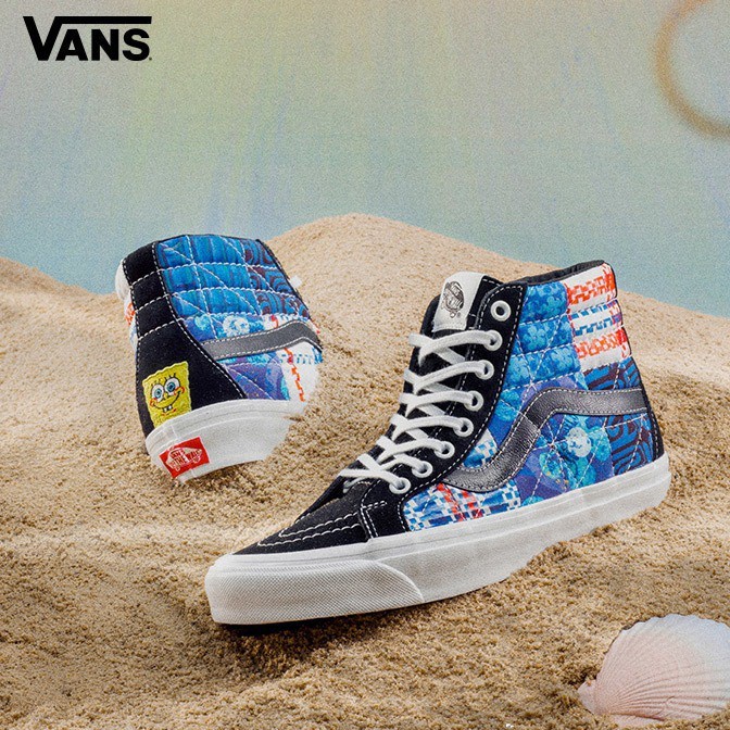 Giày Thể Thao VANS SpongeBob Cổ Cao Thấp VN0A54F19ES Thời Trang Cho Nam Và Nữ