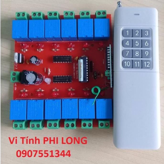 [ Free Ship ] ĐIỀU KHIỂN TẮT MỞ TỪ XA 12 THIẾT BỊ