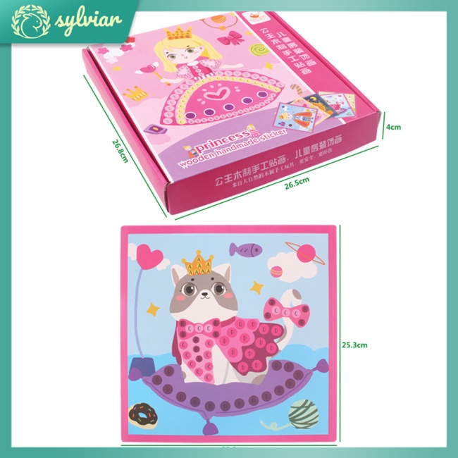 Bộ Tranh Đính Đá Mini DIY Họa Tiết Hoạt Hình Bằng Gỗ Dùng Để Trang Trí