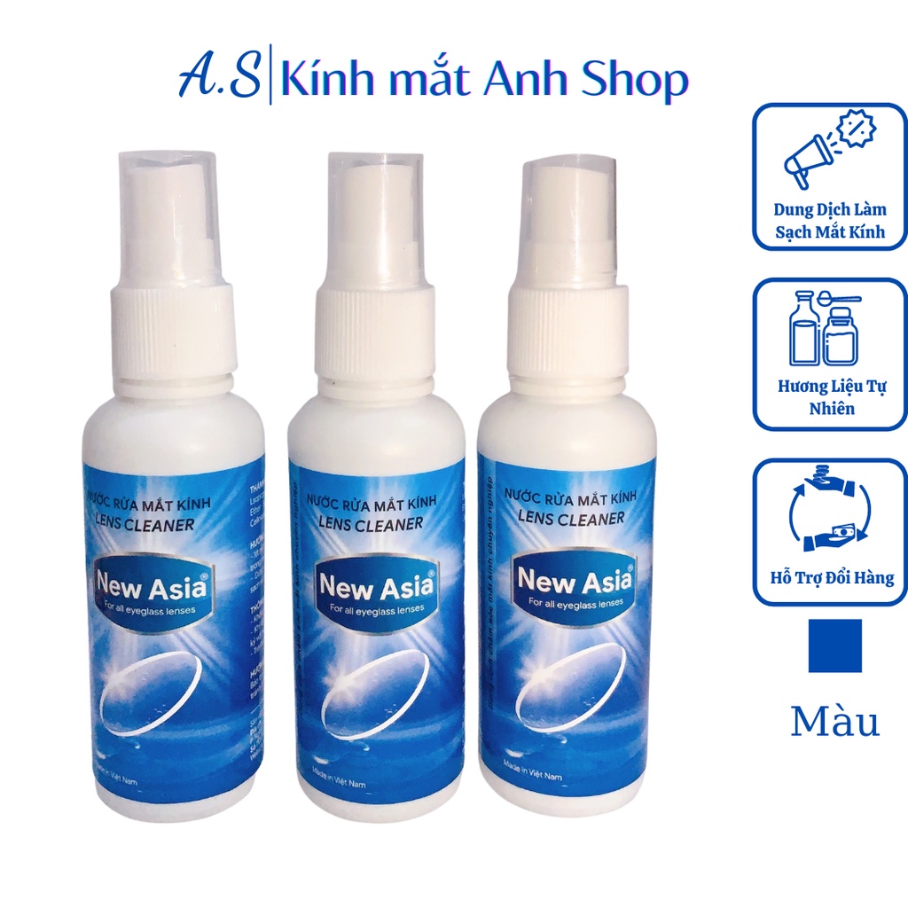 Nước lau kính dạng xịt chuyên dụng dành cho mắt kính, màn hình điện thoại 60ml giúp mắt kính sạch trong hơn